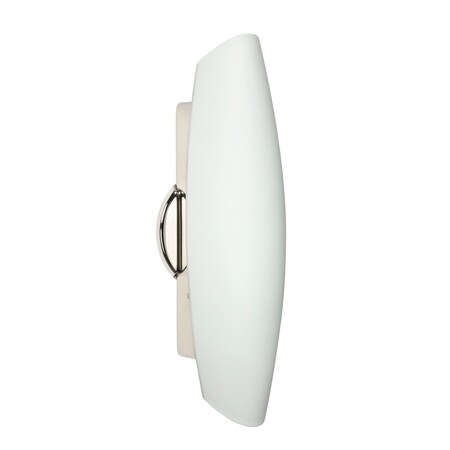 Besa Lighting Aero 16 Wall Sconce, Opal Matte, Polished Nickel Finish, 2x60W A15 Incandescent 272807-PN